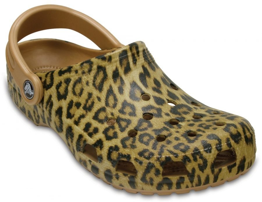 leopard print crocs